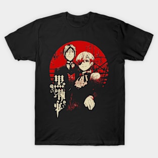 Black butler Sebastian michaelis  Ciel phantomhive Vintage T-Shirt